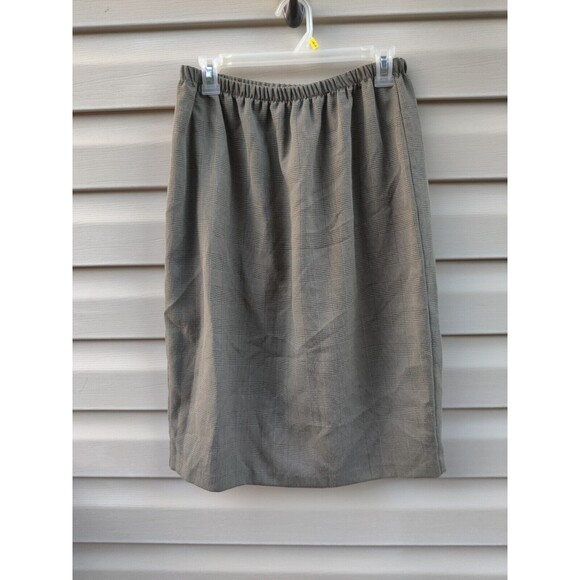 Vintage I.S.B. Inc Womens Skirt Suit Size 16 Blazer Gray Plaid Lace 2 Piece Set - Picture 15 of 16